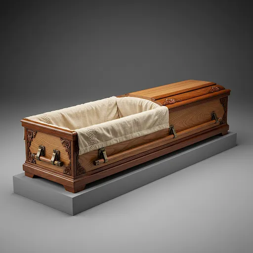 Eternal casket — solid mahogany